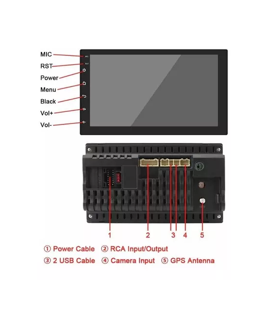 RADIO DOBLE DIN 9' CON PANTALLA ANDROID, COLOR EN COLOR NEGRO - 1