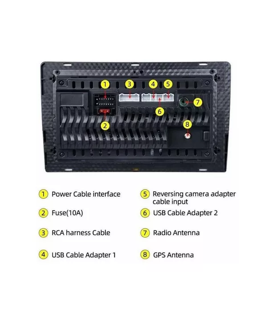 RADIO DOBLE DIN 9' CON PANTALLA ANDROID, COLOR EN COLOR NEGRO - 2