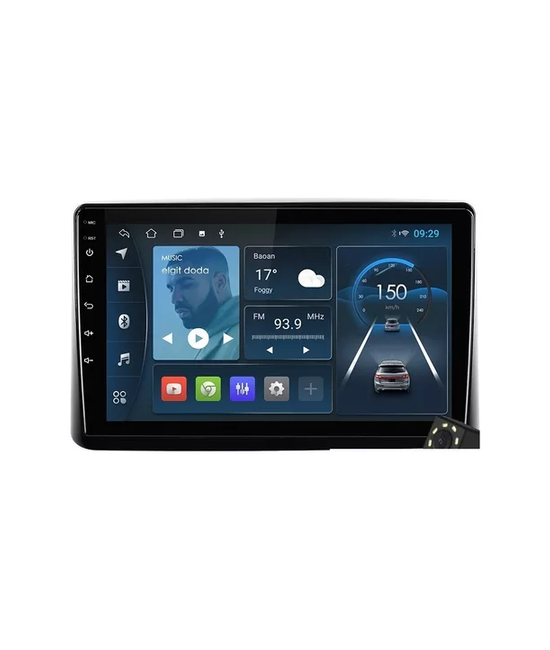 RADIO AUTO ANDROID 2 DIN HD 9' CON 2GB RAM, WIFI Y GPS, COLOR EN COLOR NEGRO - 2