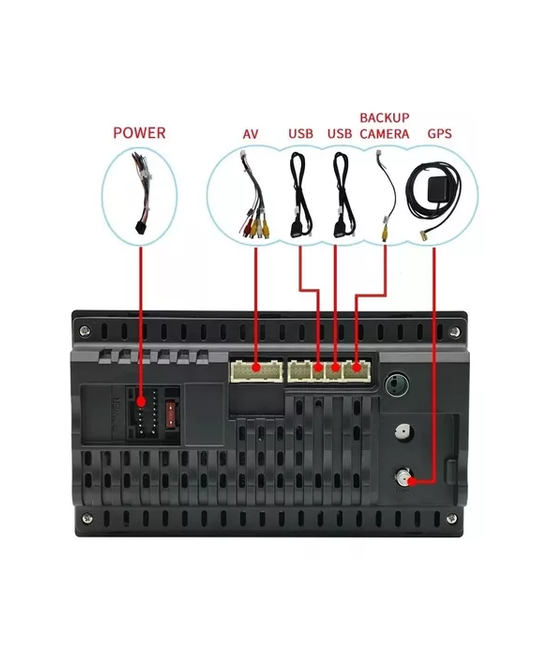 RADIO ANDROID 10.1 CON GPS, BLUETOOTH Y CÁMARA RETROCESO, COLOR EN COLOR NEGRO - 4