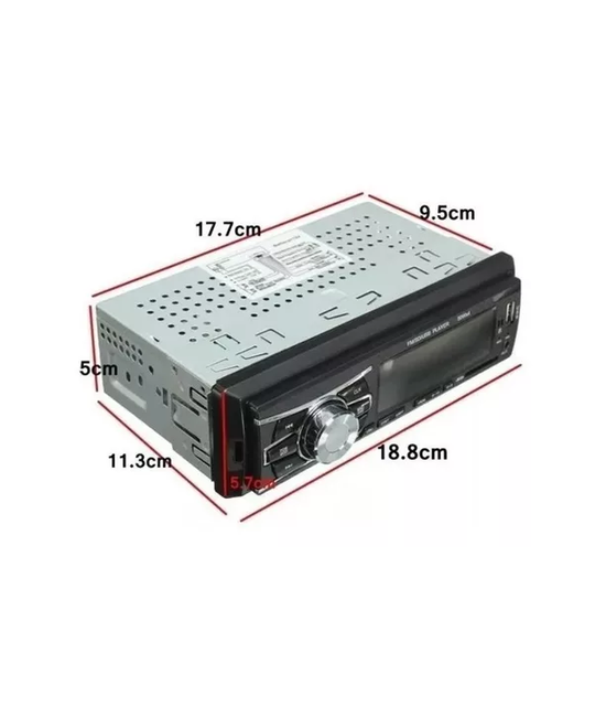 RADIO AUTO 1 DIN BLUETOOTH USB MP3 MICROSD AUX FM, COLOR EN COLOR NEGRO - 5