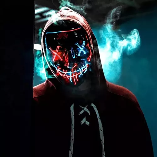 PACK DE 2 MÁSCARAS LED LA PURGA, HALLOWEEN, TERROR, COSPLAY, COLOR VERDE - 2
