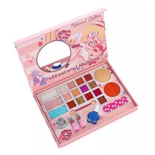 MAQUILLAJE INFANTIL PARA NIÑAS, MALETA, PERFUME Y SET DE BROCHAS - 3