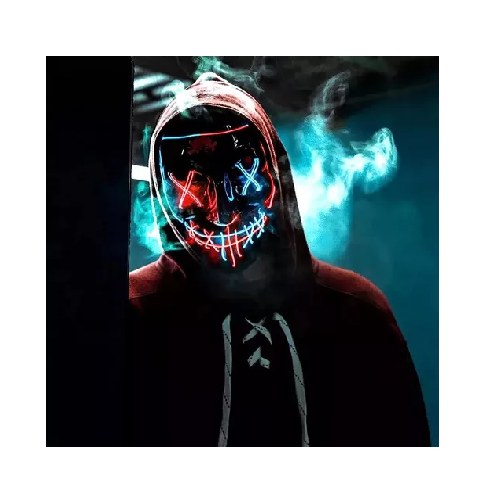 PACK DE 2 MÁSCARAS LED LA PURGA, HALLOWEEN, TERROR, COSPLAY, COLOR EN COLOR AMARILLO - 2