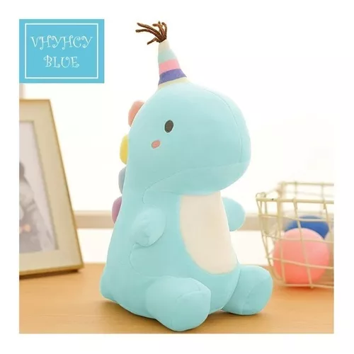 PELUCHE DINOSAURIO KAWAII DE CUMPLEAÑOS, GRANDE Y ROSADO - 2