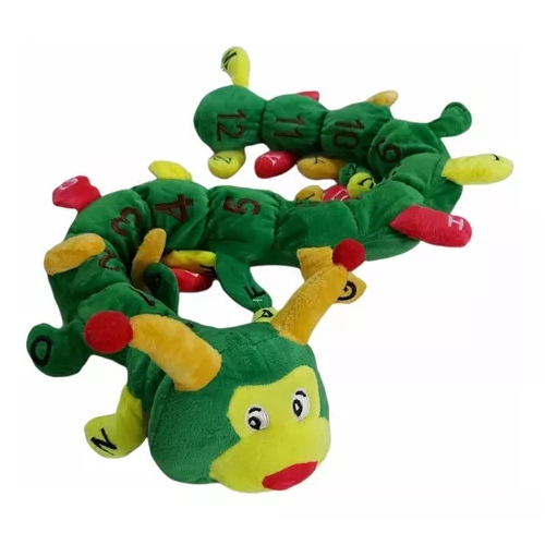 PELUCHE ORUGA REQUETEPATITAS, NÚMEROS Y LETRAS, 87 CM, PARA BEBÉS - 1