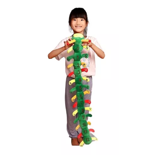PELUCHE ORUGA REQUETEPATITAS, NÚMEROS Y LETRAS, 87 CM, PARA BEBÉS - 2