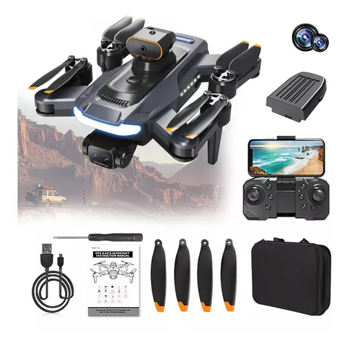 DRONE 4K CON CÁMARA DUAL Y 2 BATERÍAS ANTI-OBSTÁCULOS GIRO 360