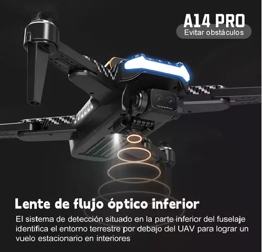 DRONE 4K CON CÁMARA DUAL Y 2 BATERÍAS ANTI-OBSTÁCULOS GIRO 360