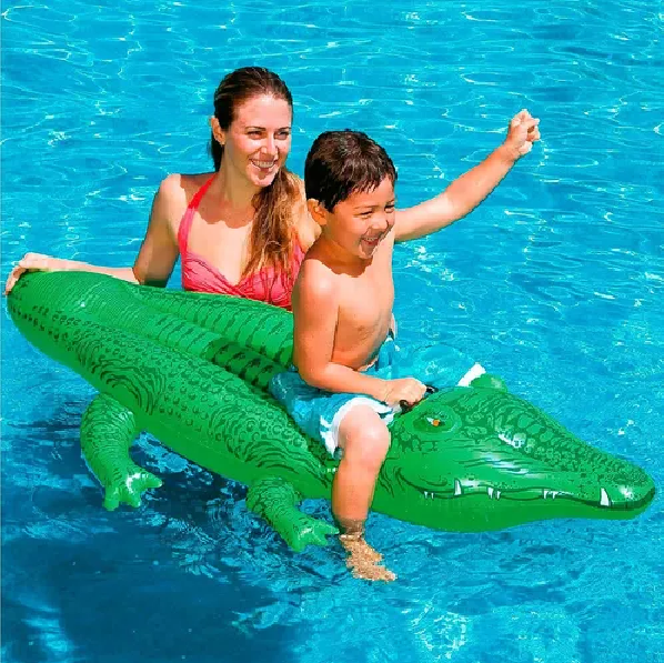 INFLABLE DE LAGARTO MONTABLE VERDE - 4