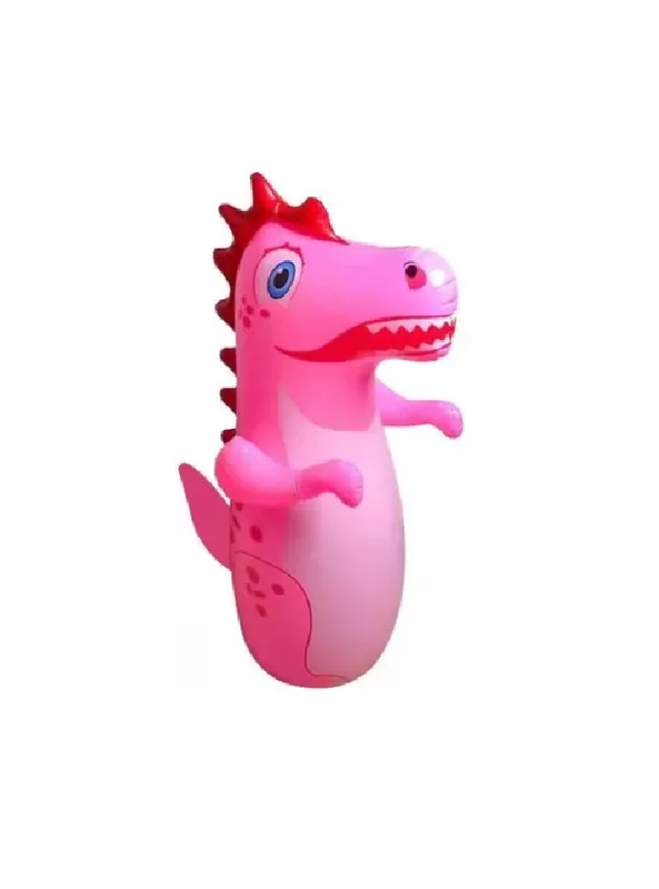 MONO PORFIADO INFLABLE DINOSAURIO ROSADO - 1