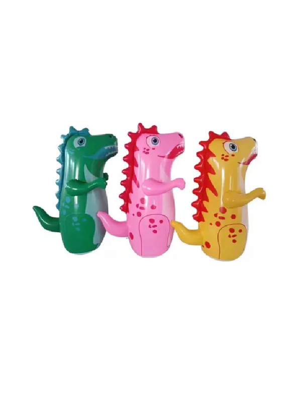 MONO PORFIADO INFLABLE DINOSAURIO ROSADO - 2