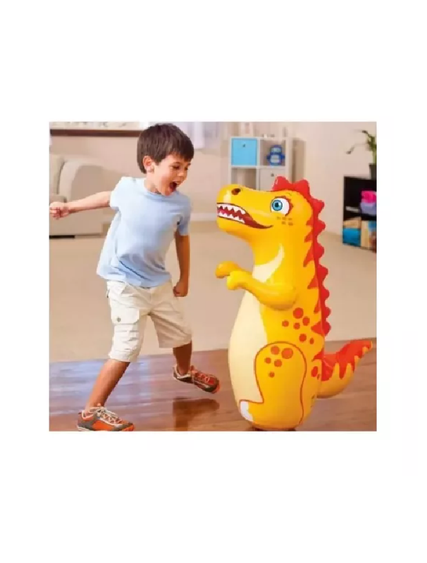 MONO PORFIADO INFLABLE DINOSAURIO ROSADO - 3