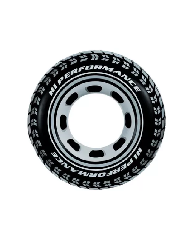 FLOTADOR INFLABLE ANILLO INTEX GIANT TIRE TUBE 91 CM EN COLOR NEGRO - 1
