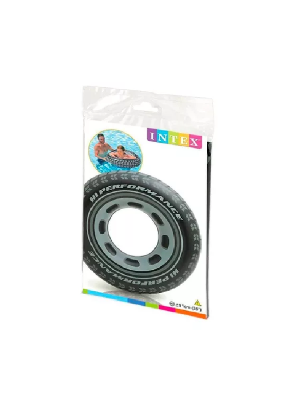 FLOTADOR INFLABLE ANILLO INTEX GIANT TIRE TUBE 91 CM EN COLOR NEGRO - 5
