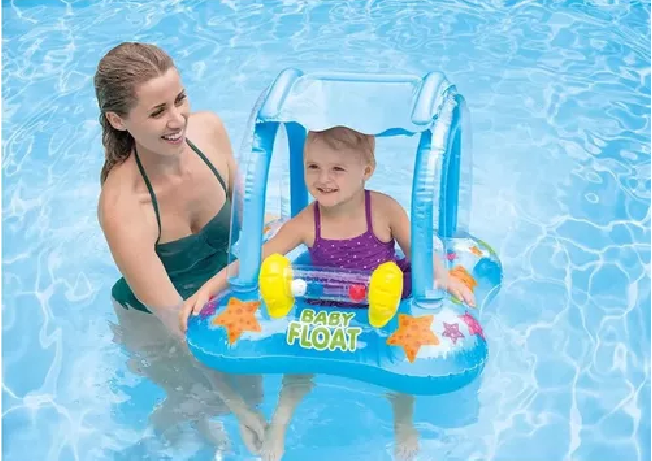 FLOTADOR ASIENTO TECHO AGARRADERA CON PELOTITAS BAÑO BEBÉ - 3