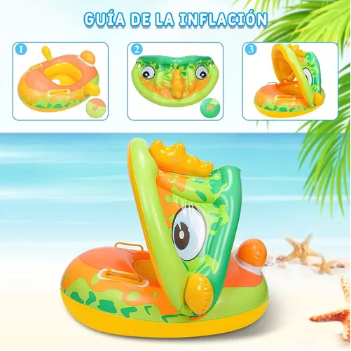 FLOTADORES DIVERTIDO INFLABLE VERDE - 3