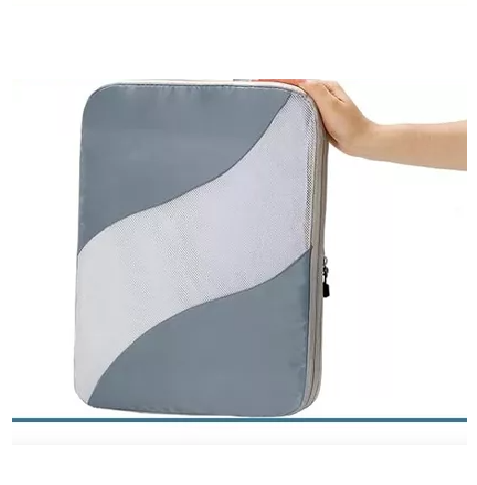 6 PIEZAS DE BOLSAS ORGANIZADORAS DE COMPRESIÓN PARA MALETA, COLOR GRIS - 3