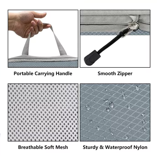 6 PIEZAS DE BOLSAS ORGANIZADORAS DE COMPRESIÓN PARA MALETA, COLOR GRIS - 6