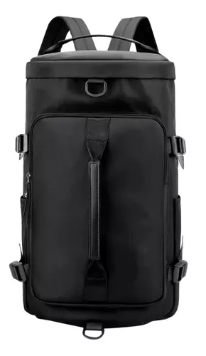 BOLSO DE VIAJE IMPERMEABLE, MOCHILA MULTIUSOS, HOMBRO, GIMNASIO, COLOR EN COLOR NEGRO - 1