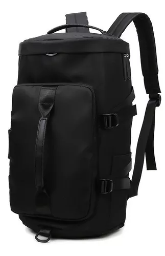 BOLSO DE VIAJE IMPERMEABLE, MOCHILA MULTIUSOS, HOMBRO, GIMNASIO, COLOR EN COLOR NEGRO - 2