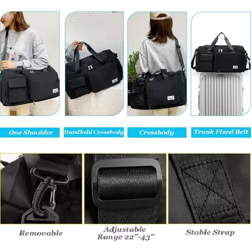 BOLSO DE VIAJE DEPORTIVO, 35 L, COLOR EN COLOR NEGRO - 6