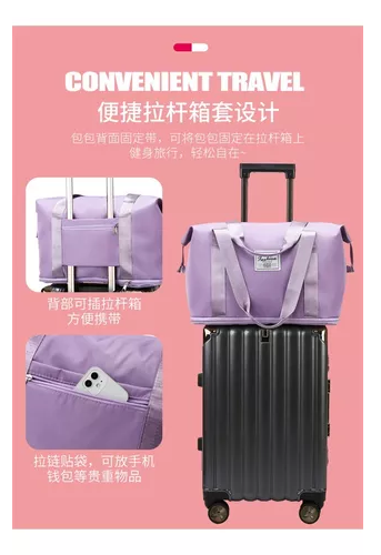 BOLSA DE GRAN CAPACIDAD PARA VIAJES, HOMBRES Y MUJERES, DEPORTES, COLOR ROSA - 6
