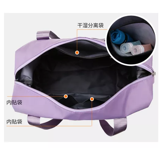 BOLSA DE GRAN CAPACIDAD PARA VIAJES, HOMBRES Y MUJERES, DEPORTES, COLOR GRIS - 5