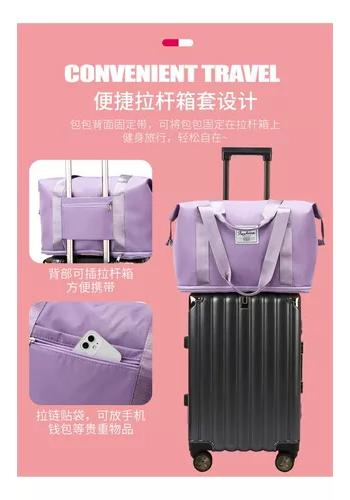 BOLSA DE GRAN CAPACIDAD PARA VIAJES, HOMBRES Y MUJERES, DEPORTES, COLOR GRIS - 6