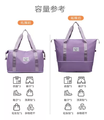 BOLSA DE GRAN CAPACIDAD PARA VIAJES, HOMBRES Y MUJERES, DEPORTES, COLOR GRIS - 8