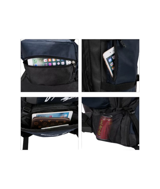 MOCHILA 90L PARA CAMPING COLOR EN COLOR NEGRO - 4