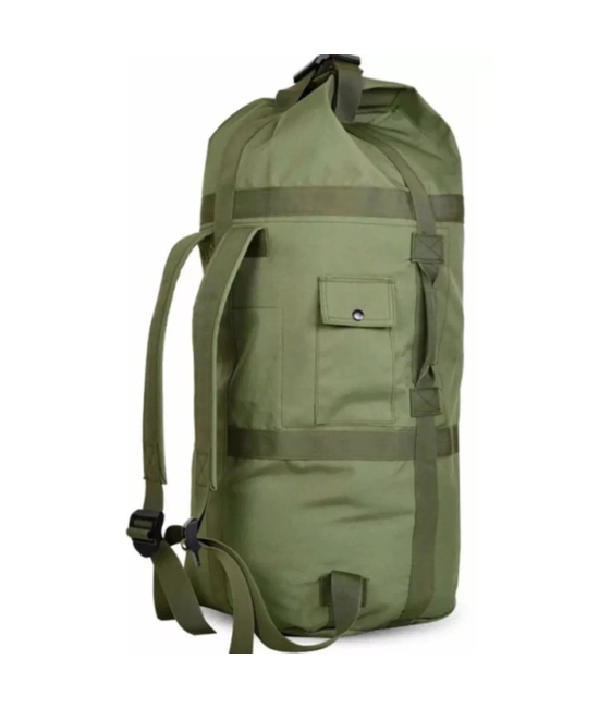 BOLSO SACO ROPERO TÁCTICO MILITAR CAMPING 90L VERDE - 1