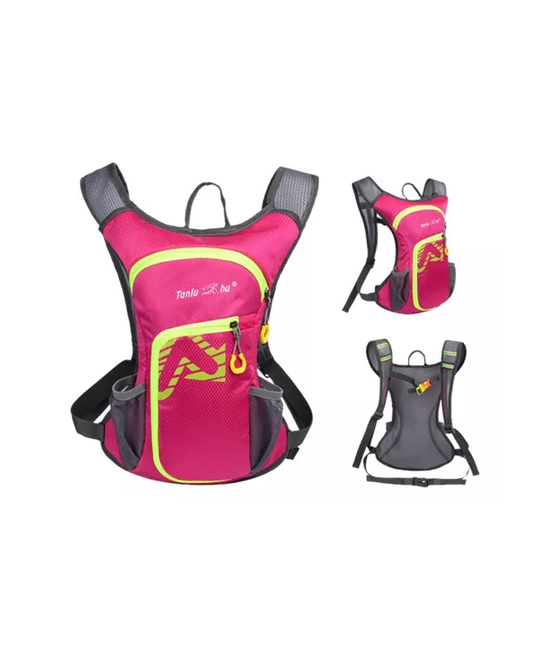 MOCHILA OUTDOOR TREKKING + BOLSA DE AGUA COLOR ROSA - 2