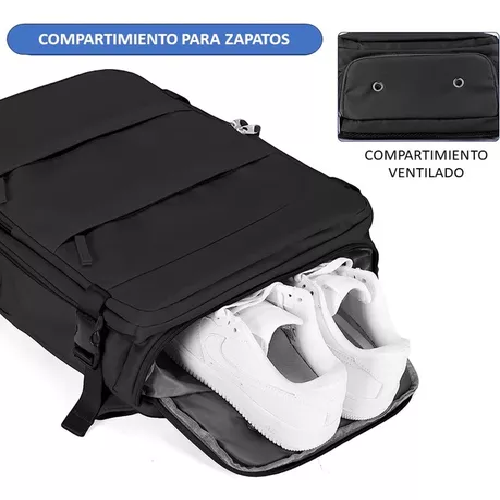MOCHILA DE VIAJE DE CABINA PARA AVIÓN, IMPERMEABLE CON USB, COLOR VERDE - 4