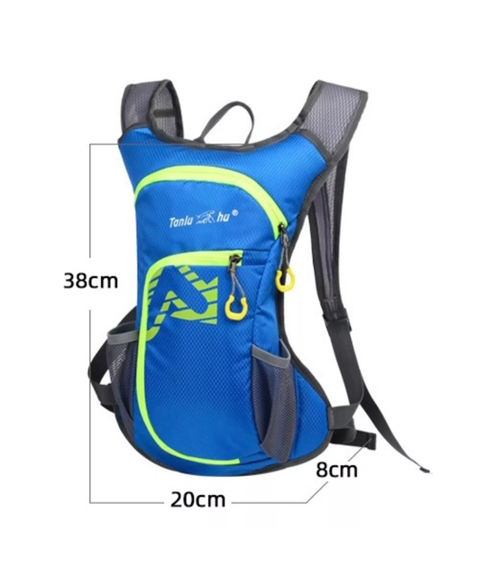 MOCHILA OUTDOOR TREKKING + BOLSA DE AGUA COLOR AZUL - 4