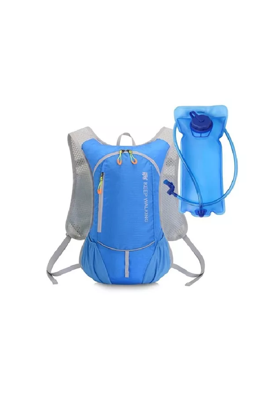 MOCHILA ULTRALIGERA OUTDOOR TREKKING RUNNING + BOLSA AGUA CELESTE - 3