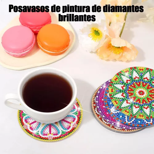 KIT DE 10 POSAVASOS DE PINTURA DIAMANTE 5D, ESTILO MANDALA, 10 CM - 6