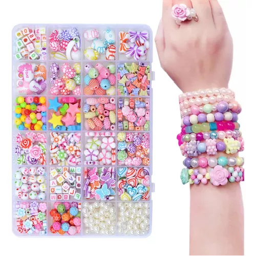 550 PCS CUENTAS PARA FABRICACIÓN DE JOYAS, PULSERA Y COLLAR REGALO - 1