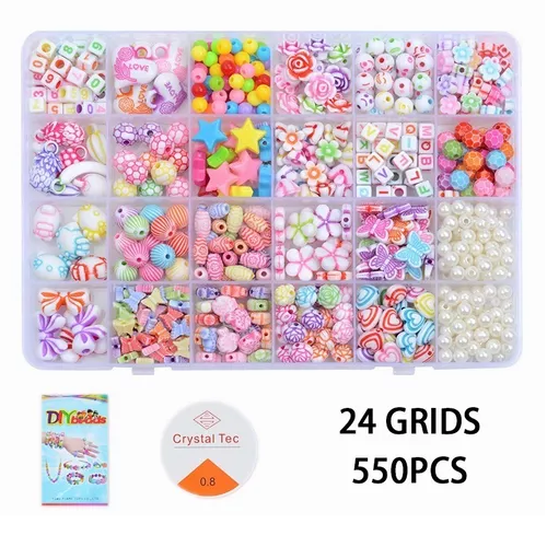 550 PCS CUENTAS PARA FABRICACIÓN DE JOYAS, PULSERA Y COLLAR REGALO - 4