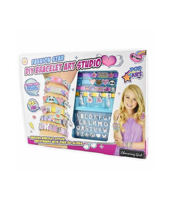 JUGUETE PARA HACER PULSERAS DIY, BRACELET ART STUDIO ROSADO - 1