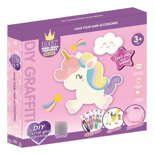 JUEGO DE ARTE Y MANUALIDADES DIY UNICORNIO CON PIGMENTOS - 1