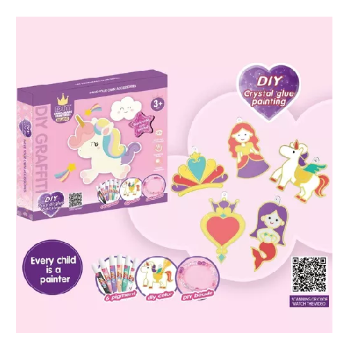 JUEGO DE ARTE Y MANUALIDADES DIY UNICORNIO CON PIGMENTOS - 2