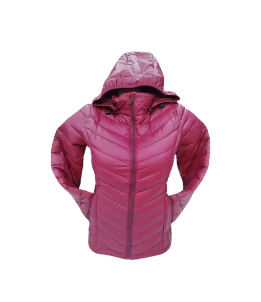 CHAQUETA 3/4 CORTA MUJER ENGOMADA TÉRMICA, ENVÍO RÁPIDO, BORDÓ, TALLA XL - 1