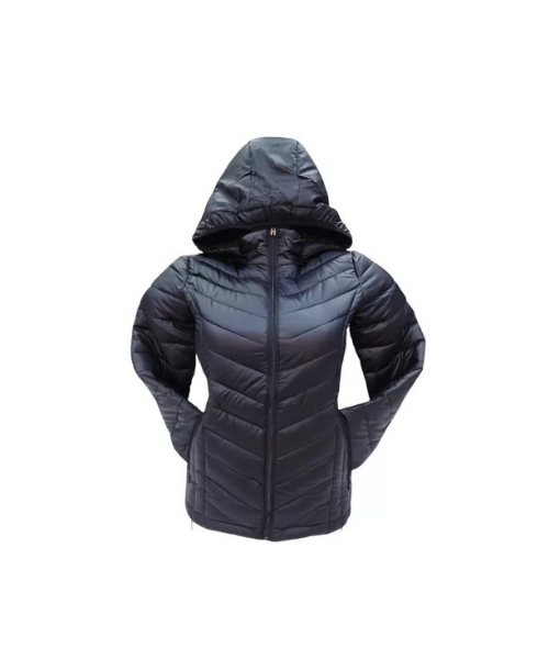 CHAQUETA 3/4 CORTA MUJER ENGOMADA TÉRMICA, ENVÍO RÁPIDO, EN COLOR NEGRO, TALLA L - 1