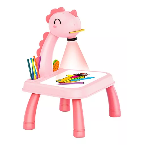 PROYECTOR, TABLERO DE DIBUJO, JUGUETE EDUCATIVO, COLOR ROSADO - 1