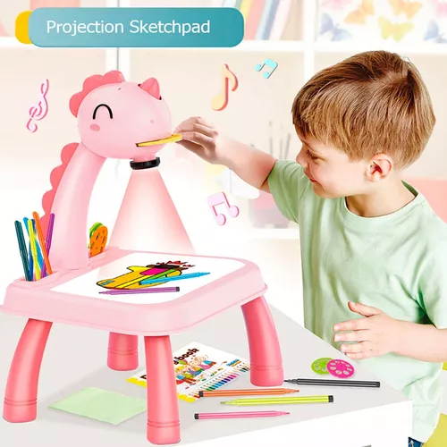 PROYECTOR, TABLERO DE DIBUJO, JUGUETE EDUCATIVO, COLOR ROSADO - 3