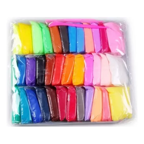 36 MASAS PLASTICINAS MOLDEABLES COLORES SURTIDOS - 4