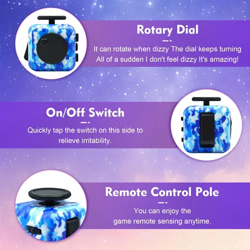 FIDGET CUBE ANTIESTRÉS CON 6 FUNCIONES JUGUETE PARA ALIVIAR EL ESTRÉS - 3