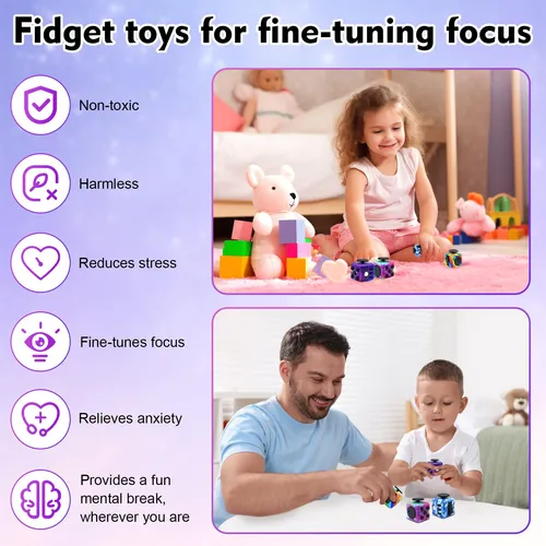 FIDGET CUBE ANTIESTRÉS CON 6 FUNCIONES JUGUETE PARA ALIVIAR EL ESTRÉS - 4