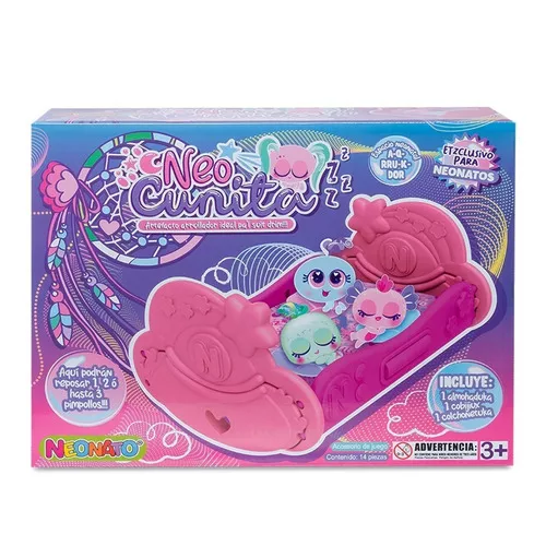 KSI MERITOS NEO: ACCESORIO CUNA CASIMERITOS MUÑECOS JUGUETE ROSADO - 4